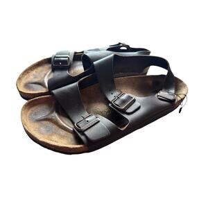Birkenstock Men's Brown Milano Oiled Leather Sandals Size 46 US 13-13/5